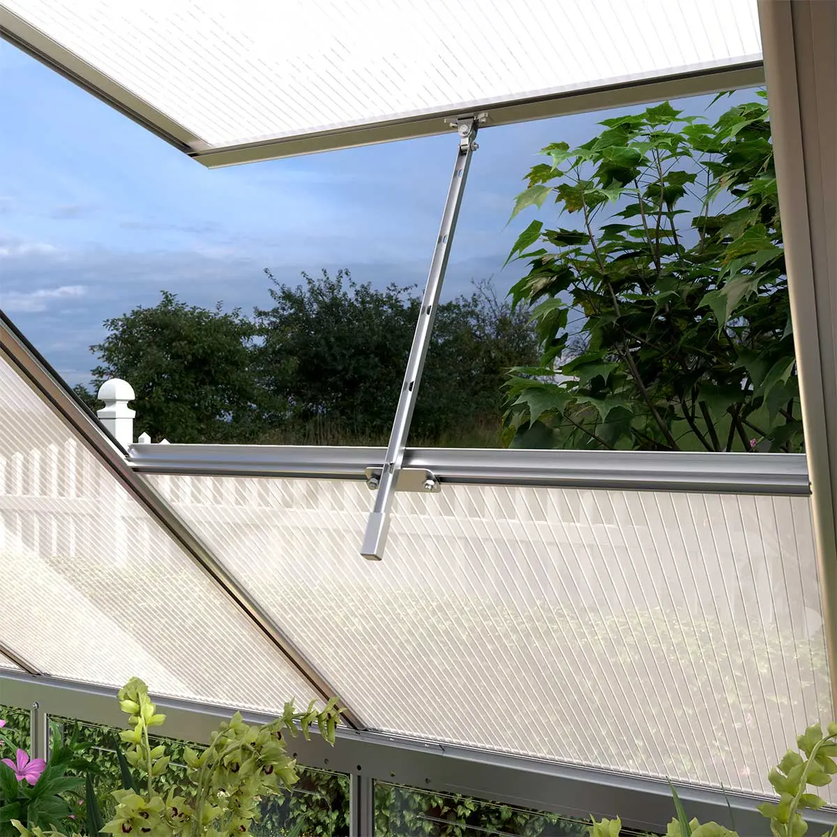 6' x 16' Crystal Clear Greenhouse, Aluminum Frame, Integrated Gutter System, Roof Vents, TMG-GH616 - Image 7
