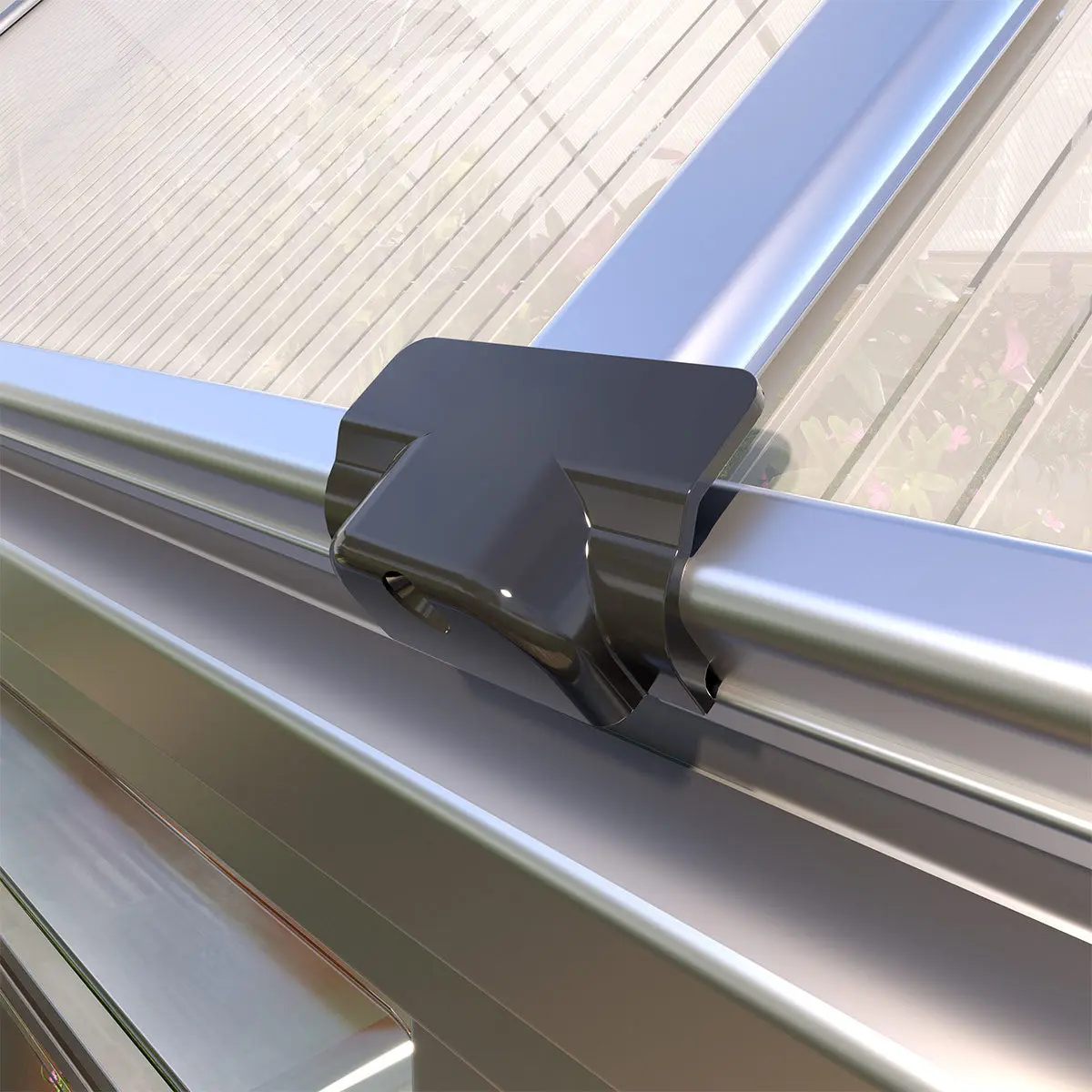 6' x 16' Crystal Clear Greenhouse, Aluminum Frame, Integrated Gutter System, Roof Vents, TMG-GH616 - Image 8