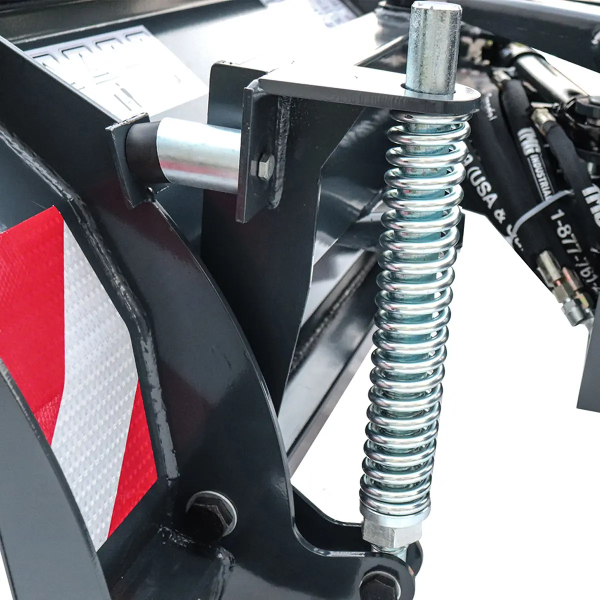 60" Skid Steer Dozer Blade/Snow Pusher, 30° Left & Right, Bolt-On Cutting Edge, Adjustable Skid Shoes, Universal Quick Mount, TMG-DB60 - Image 10