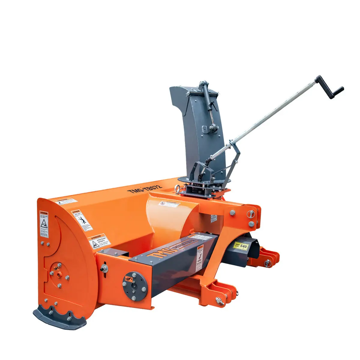 72" 3-Point Hitch Snow Blower, 25-90 HP, 24" Diameter Impeller, 360° Snow Chute, CAT 1 & CAT 2 Suspension, TMG-TBS72 - Image 8