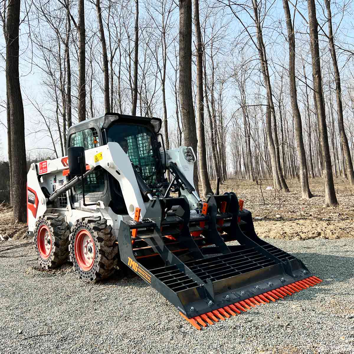 72" Skid Steer Land Plane, 6 Adjustable Ripper Teeth, Reversible Planer Comb, Grading, Spreading & Leveling, TMG-SLP72 - Image 3