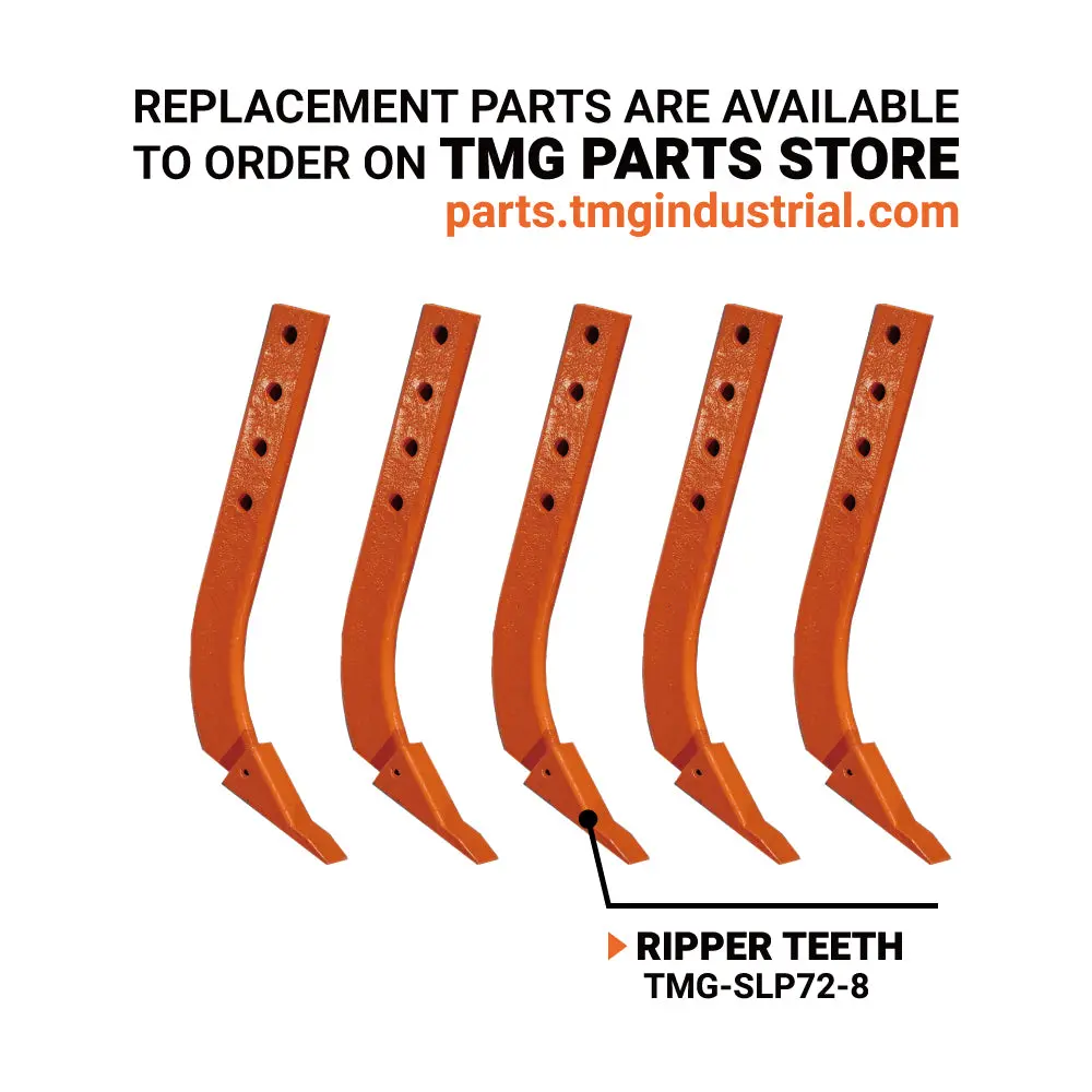 72" Skid Steer Land Plane, 6 Adjustable Ripper Teeth, Reversible Planer Comb, Grading, Spreading & Leveling, TMG-SLP72 - Image 4