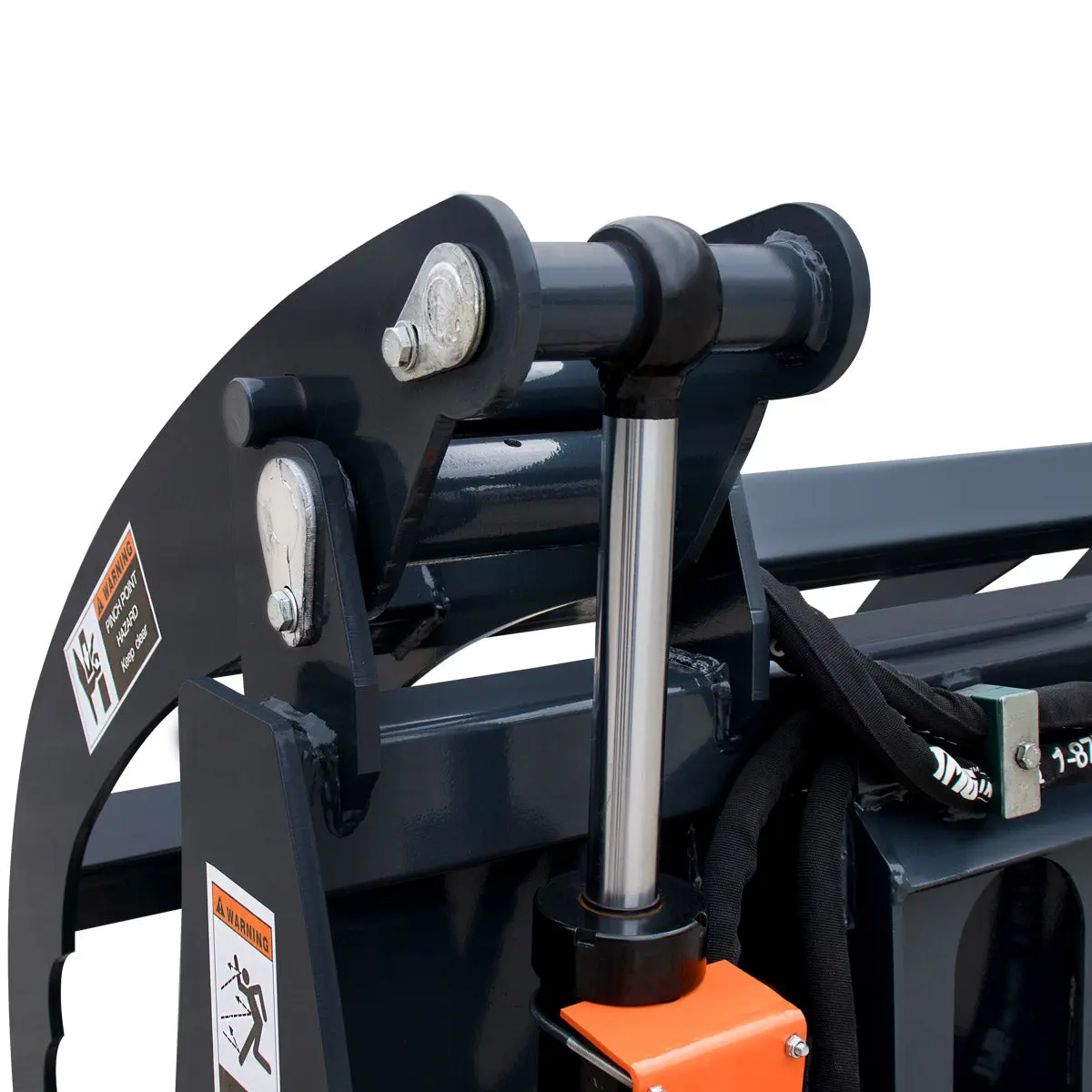 72" Skid Steer Root Rake Clamshell Grapple, Universal Mount, 54" Jaw Opening, 3000 lb Weight Capacity, TMG-SRR75 - Image 9