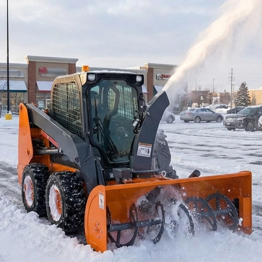 72" Skid Steer Snow Blower, 45-75 HP Loader Required, 24" Diameter Impeller, 360° Motor Driven Snow Chute, TMG-SSB72 - Image 3