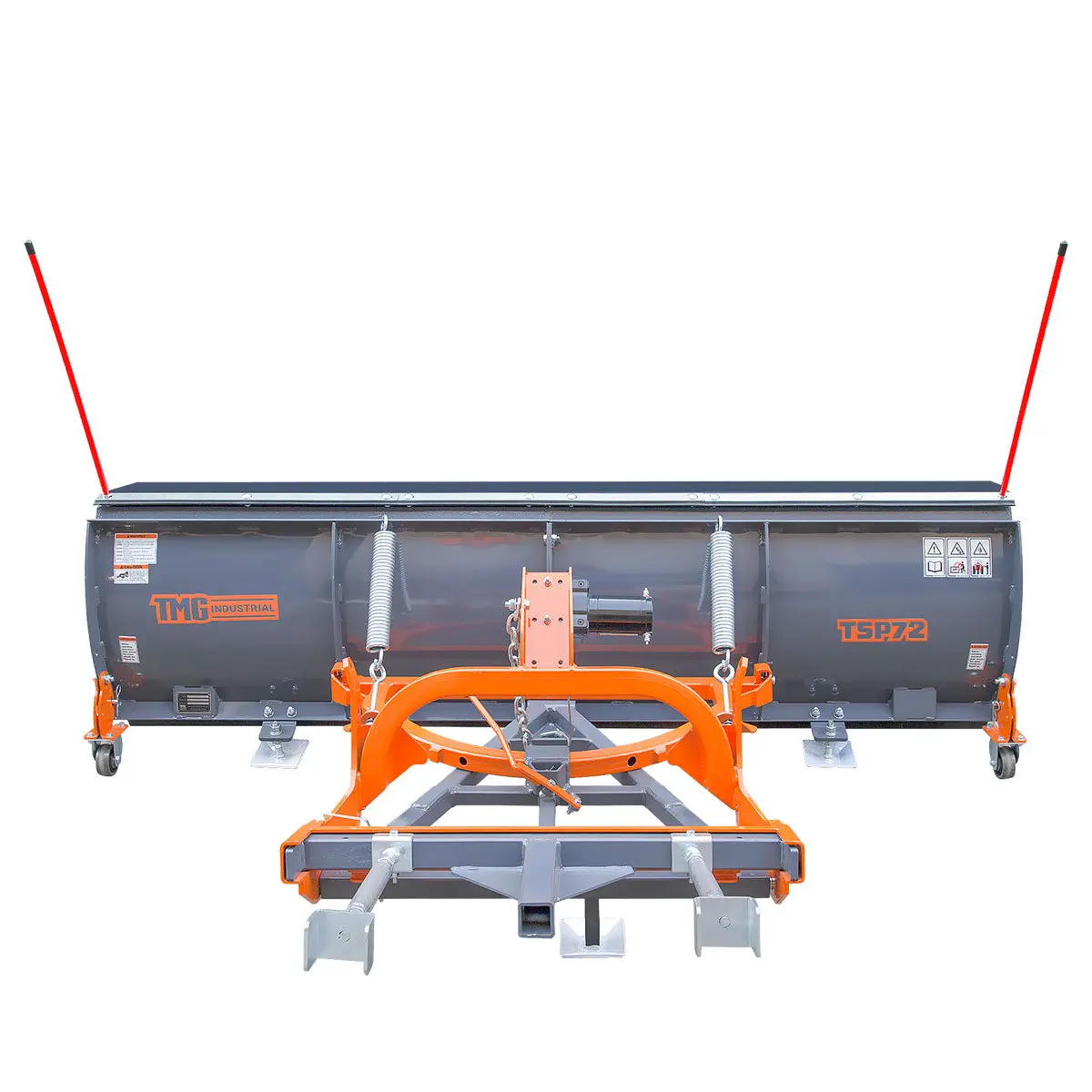 72" Truck/SUV Front Mount Snow Plow Pusher, Left and Right Angle, 2" Mount Receiver, Wireless Winch Control, TMG-TSP72 - Image 10