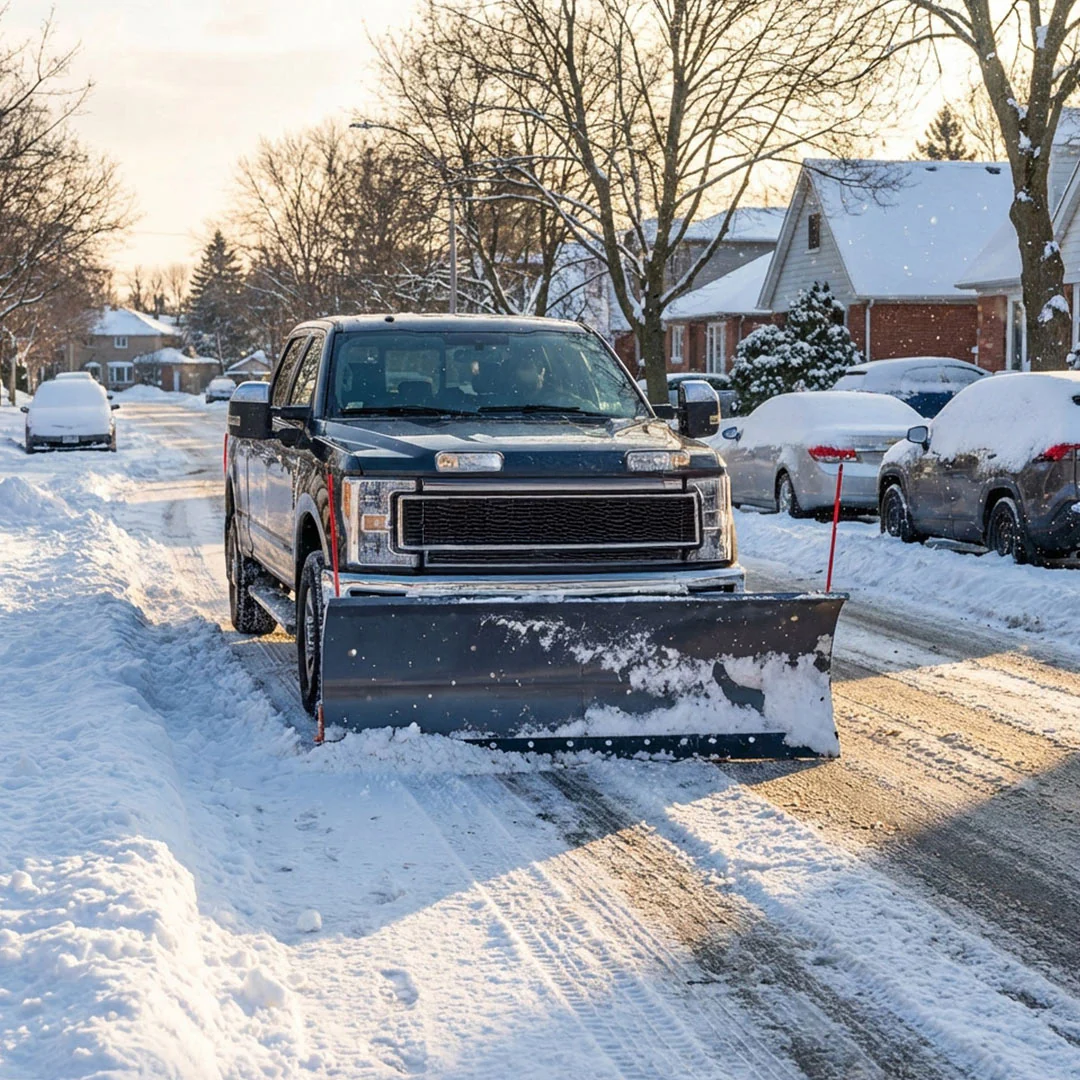 72" Truck/SUV Front Mount Snow Plow Pusher, Left and Right Angle, 2" Mount Receiver, Wireless Winch Control, TMG-TSP72 - Image 3