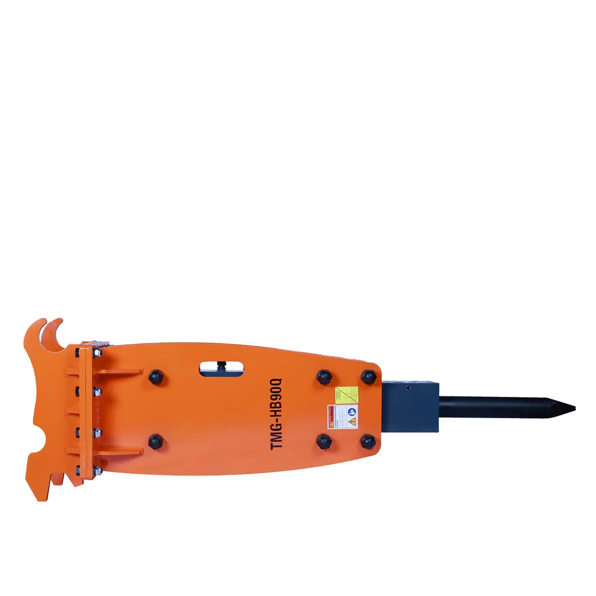 6-9 Ton Excavator/Backhoe Hydraulic Breaker, Quick Change (Q/C) Lugging, 3" Moil Point Chisel, 1030 J Impact Energy, TMG-HB90Q - Image 5