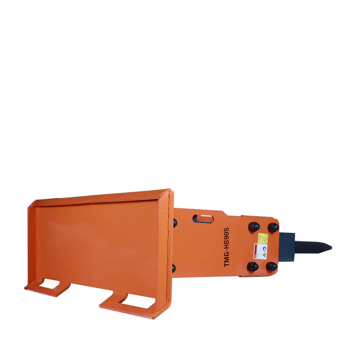 45-100 HP Skid Steer Hydraulic Breaker, 3" Moil Point Chisel, 1030 J Impact Energy, Universal Mount, TMG-HB90S - Image 5