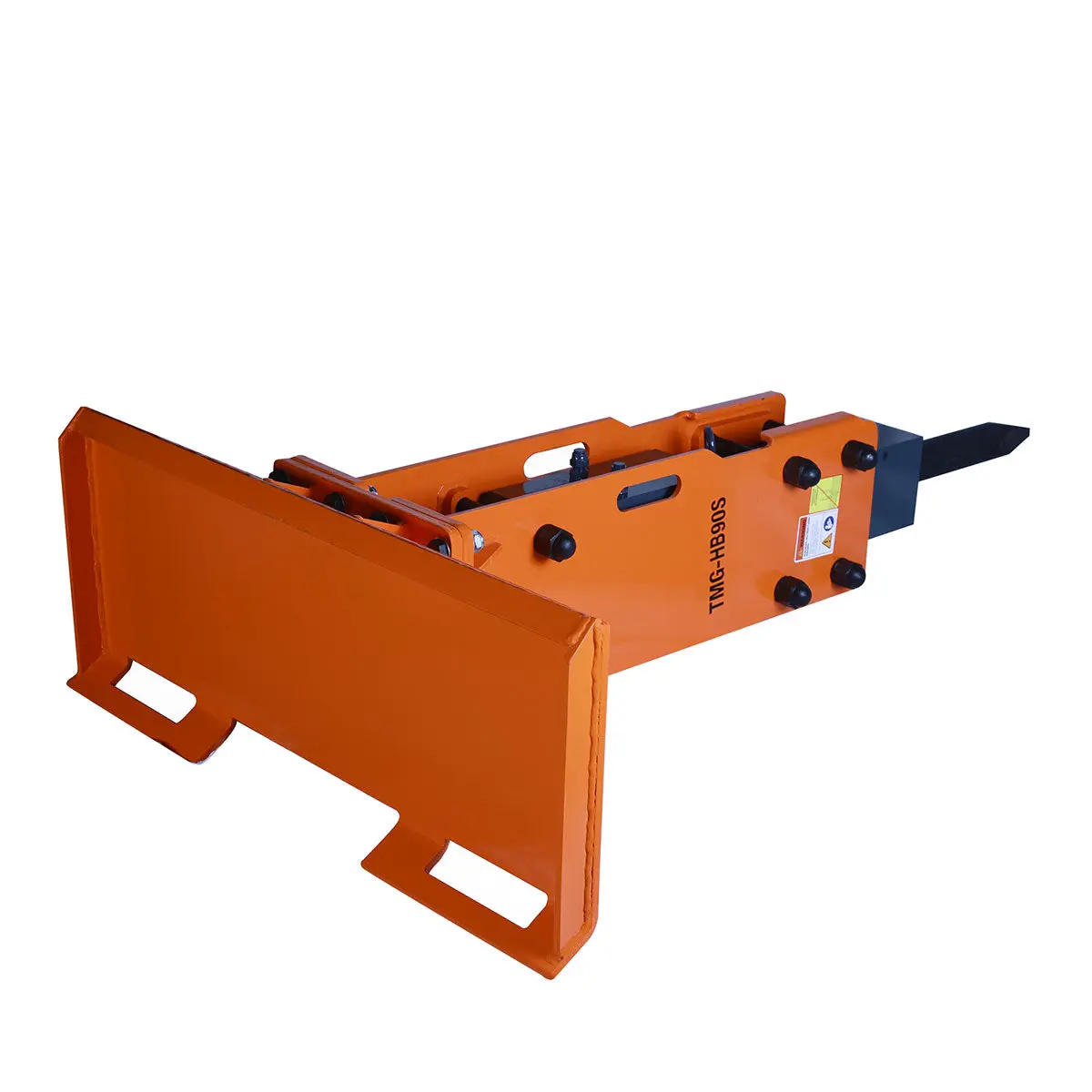 45-100 HP Skid Steer Hydraulic Breaker, 3" Moil Point Chisel, 1030 J Impact Energy, Universal Mount, TMG-HB90S - Image 6