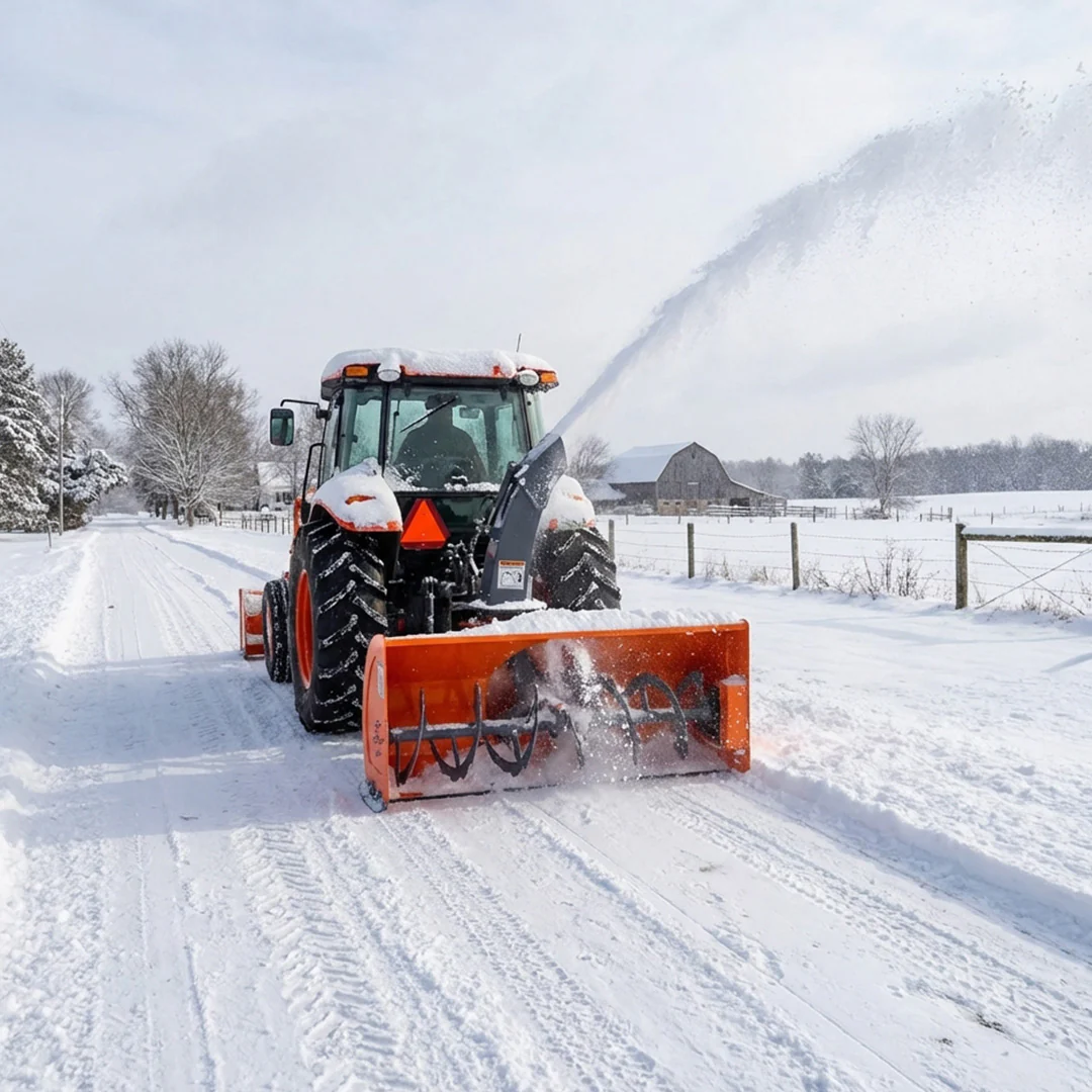 84" 3-Point Hitch Snow Blower, 25-90 HP, 24" Diameter Impeller, 360° Snow Chute, CAT 1 & CAT 2 Suspension, TMG-TBS84 - Image 3