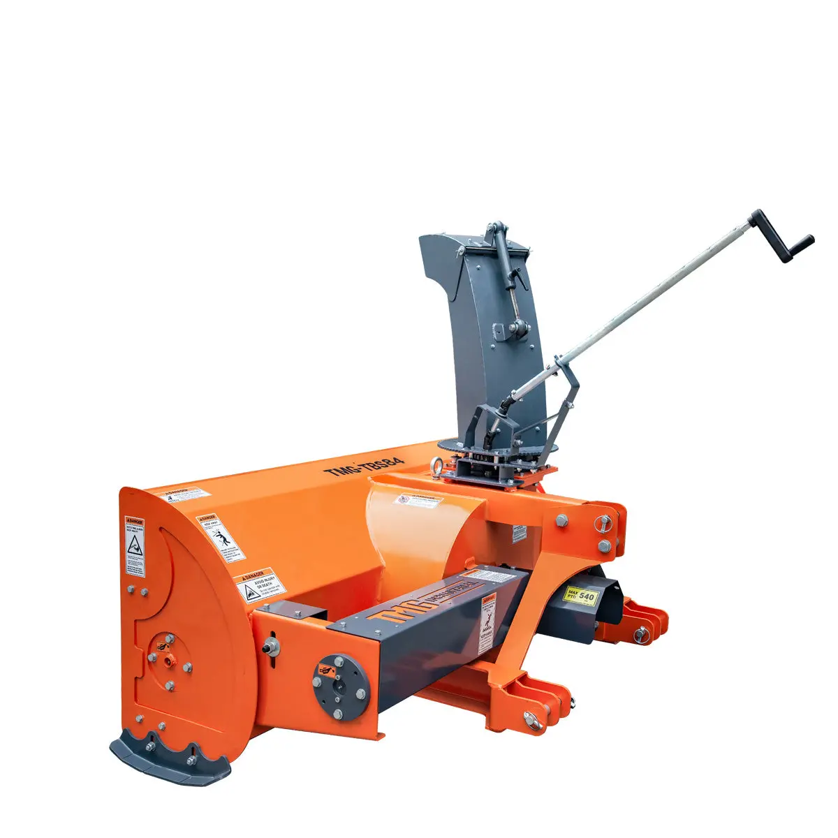 84" 3-Point Hitch Snow Blower, 25-90 HP, 24" Diameter Impeller, 360° Snow Chute, CAT 1 & CAT 2 Suspension, TMG-TBS84 - Image 7