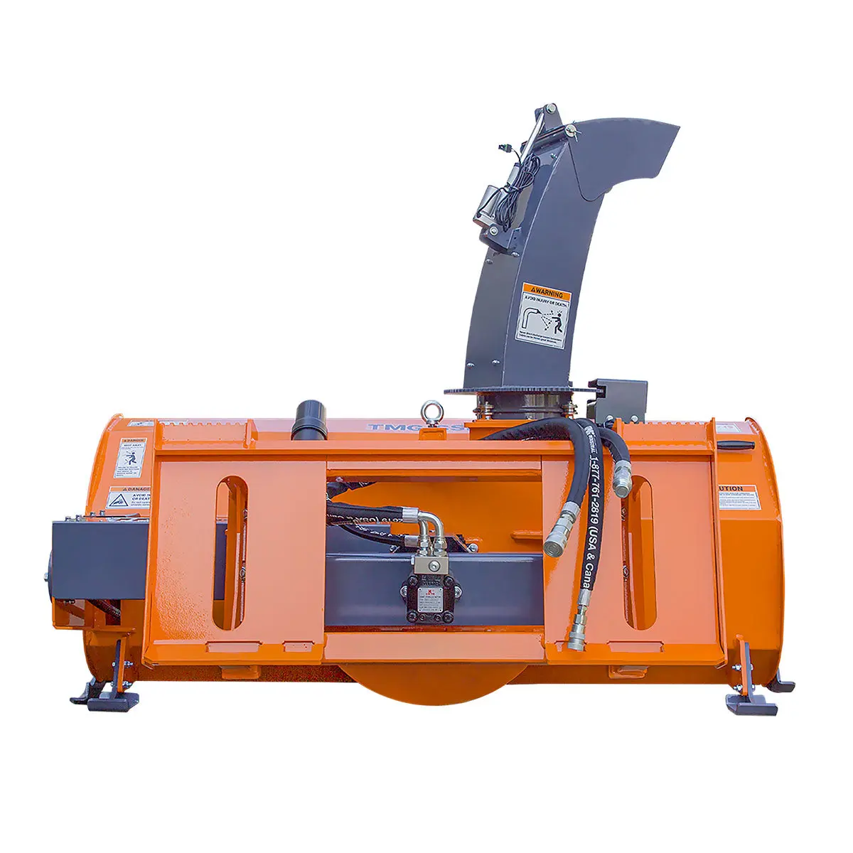 84" Skid Steer Snow Blower 45-75 HP Loader Required, 24" Diameter Impeller, 360° Motor Driven Snow Chute, TMG-SSB84 - Image 10