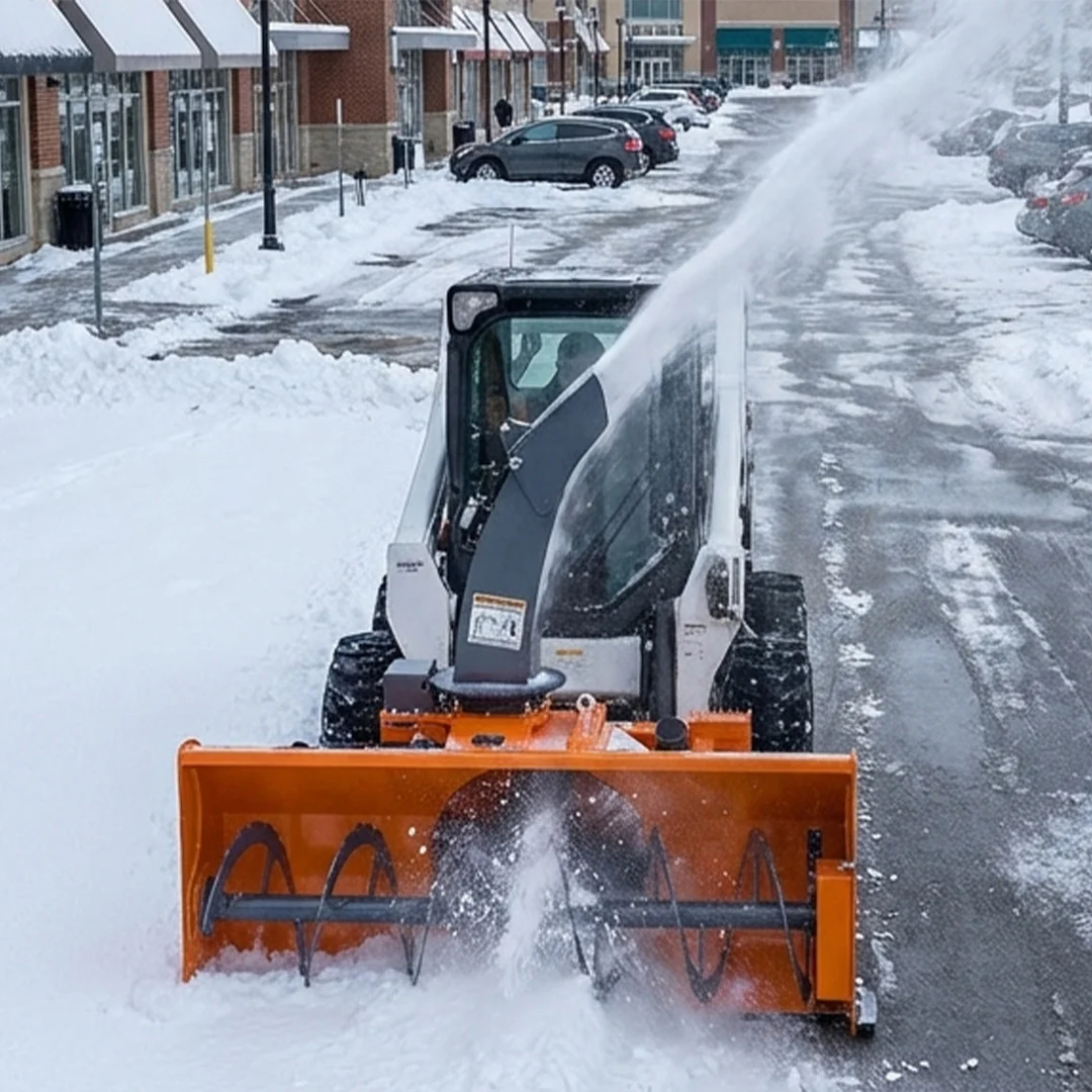 84" Skid Steer Snow Blower 45-75 HP Loader Required, 24" Diameter Impeller, 360° Motor Driven Snow Chute, TMG-SSB84 - Image 3