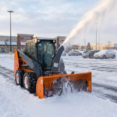 84" Skid Steer Snow Blower 45-75 HP Loader Required, 24" Diameter Impeller, 360° Motor Driven Snow Chute, TMG-SSB84 - Image 4