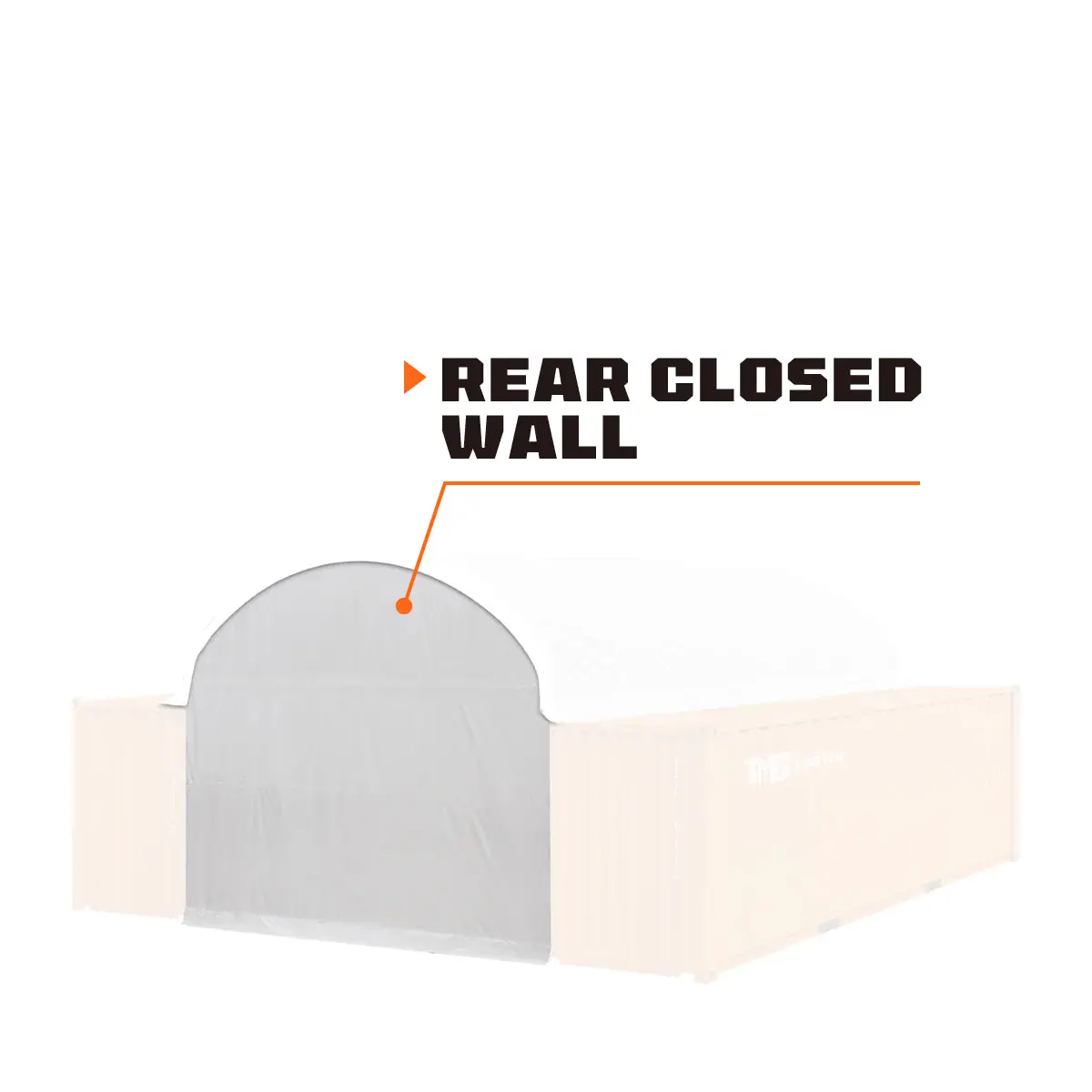 Back End Wall Kit, Compatible with TMG-ST2041CV and TMG-ST2021CE installed with high cube container (9'6"), TMG-ST20BW9V - Image 2