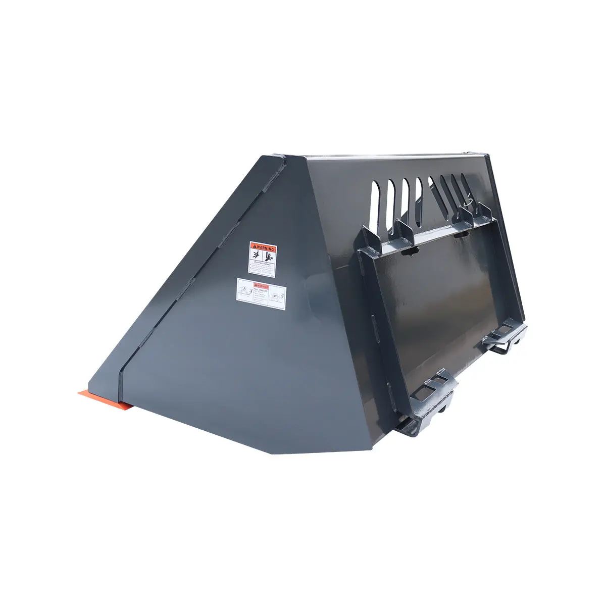 Heavy-Duty 60" Skid Steer Snow/Mulch Bucket, Bolt-On Cut Edge, 1500-lb Weight Capacity, Universal Quick Mount, TMG-SN60 - Image 12