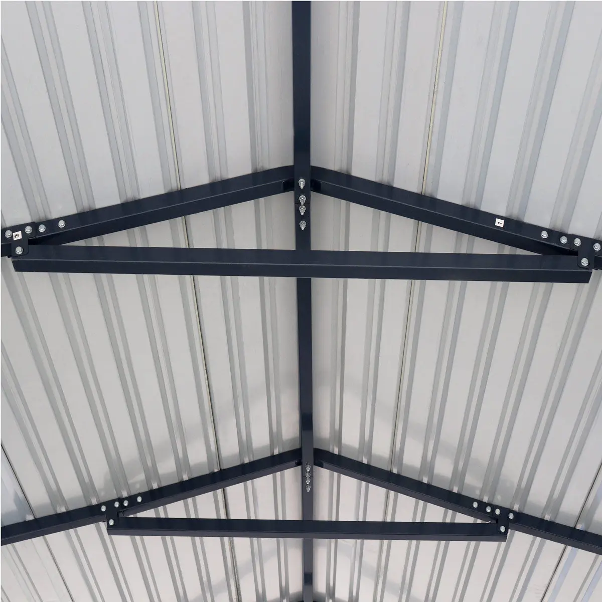 20' x 30' Livestock Corral Panel Metal Shed, 7' Sidewall Height, 5' Corral Panel Height, 600 Sq-Ft, 27 GA Corrugated Panels, TMG-MS2030LC - Image 9