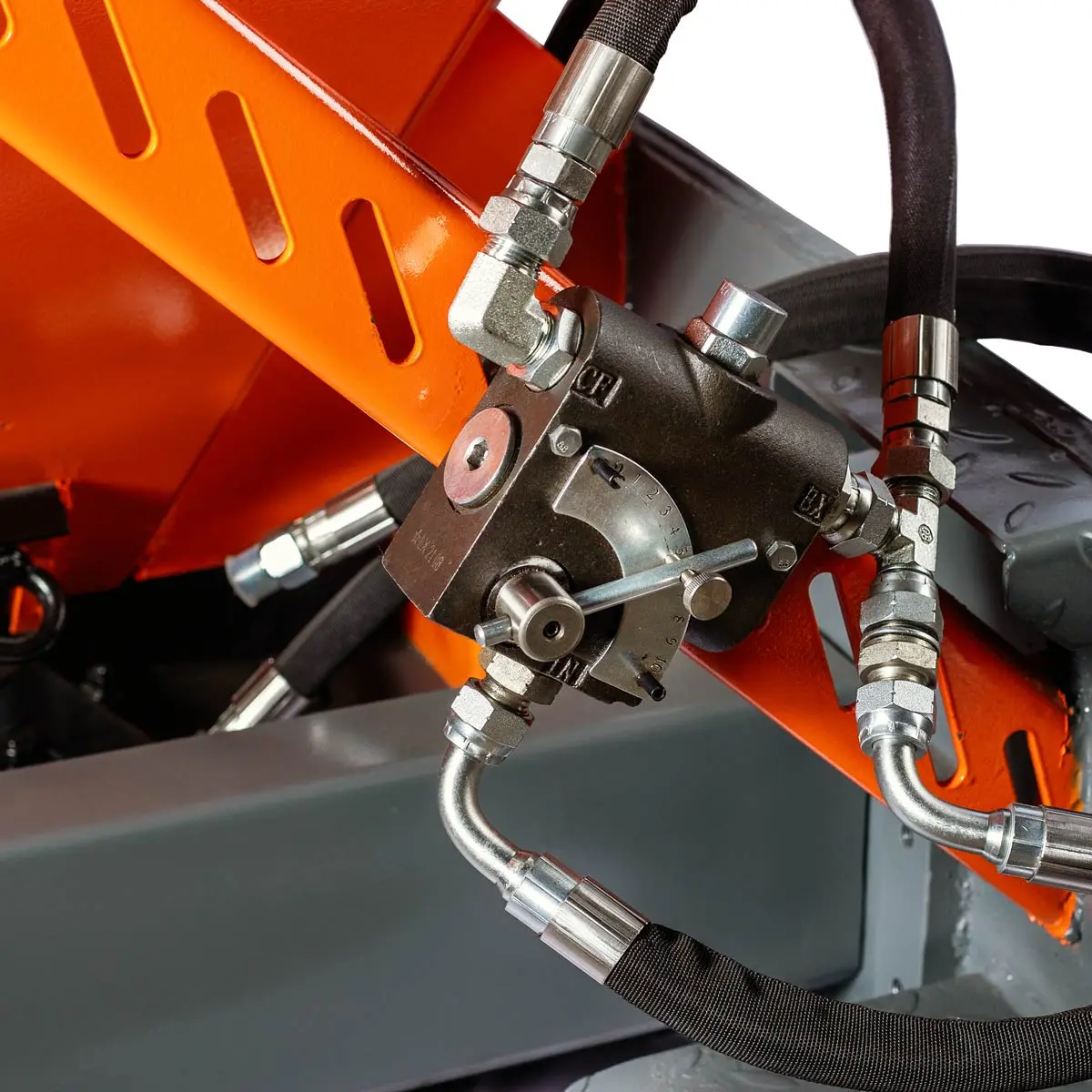 Skid Steer Tilt-N-Scoop Material Spreader, 10 Cu-Ft Capacity, 30' Wide Spread Range, Snow salt spreader,6.5-12 GPM Flow Rate, Sidewalk Skirt, Universal Mount, TMG-MSS10 - Image 13