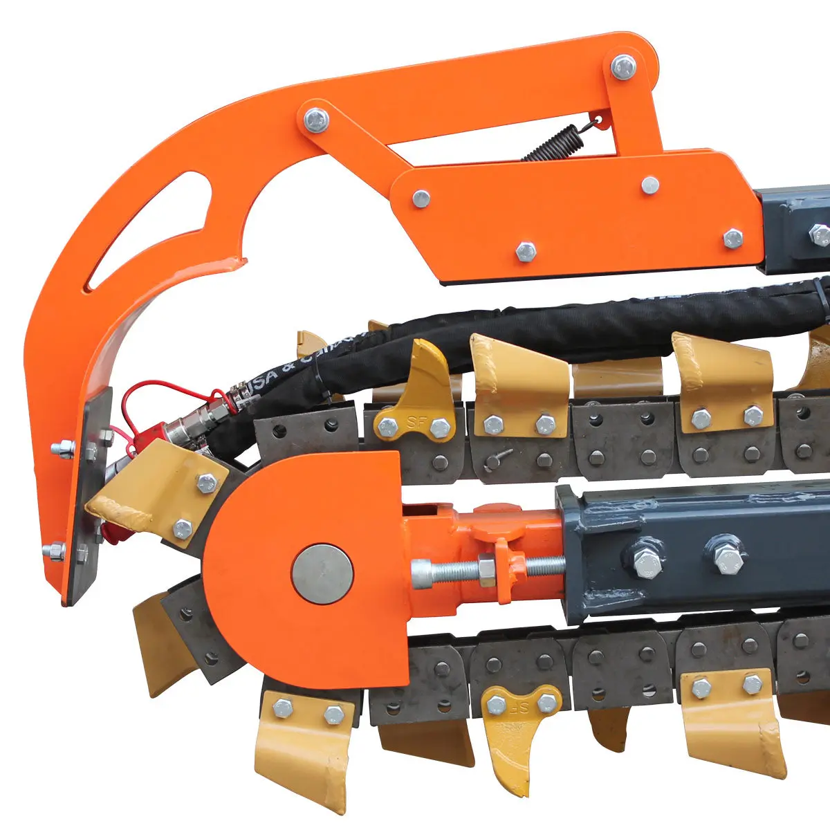 36" Skid Steer Side Shift Trencher, 22" Auger Discharge, Boom & Crumber Assembly, Earth Tungsten Teeth, TMG-SDT36S - Image 11