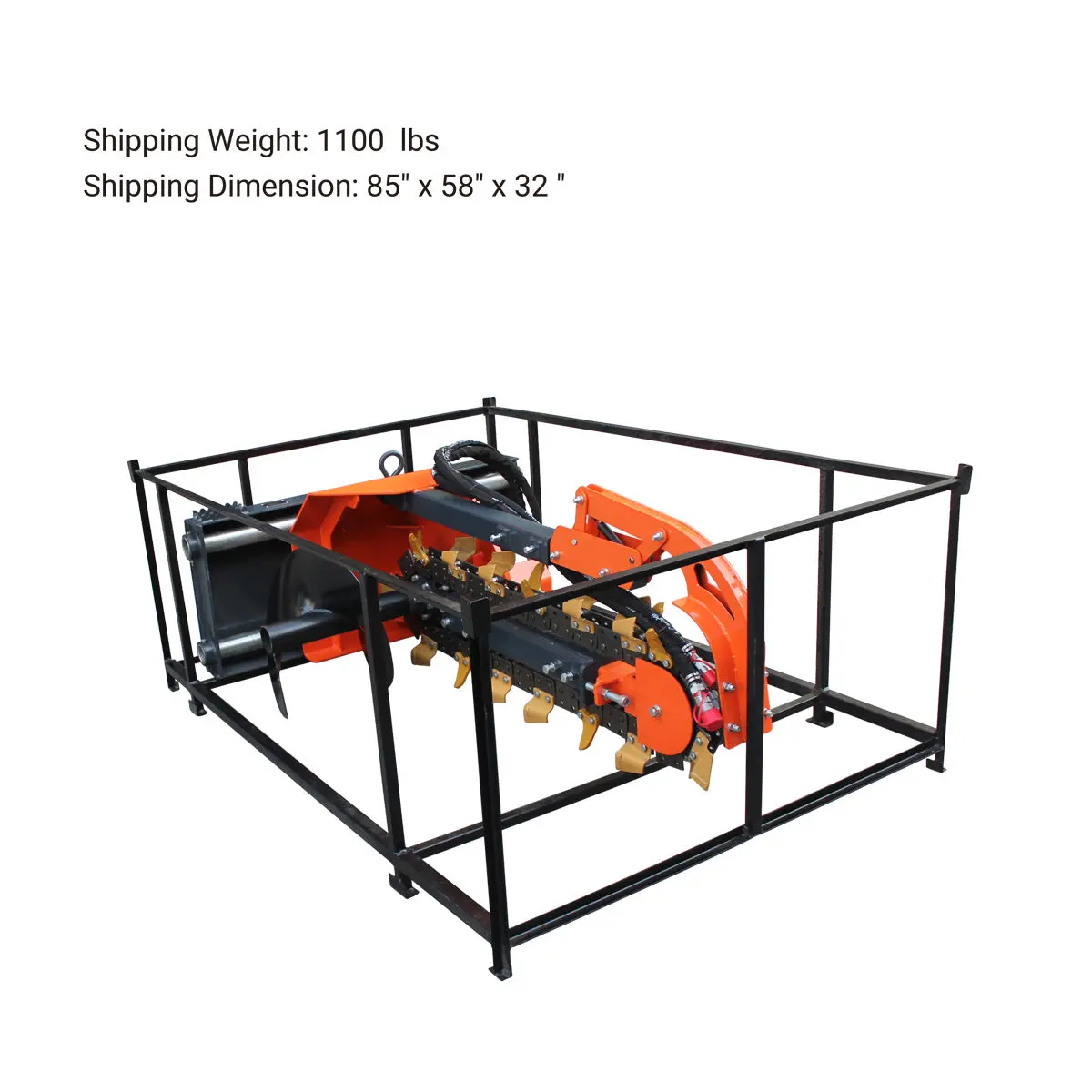 36" Skid Steer Side Shift Trencher, 22" Auger Discharge, Boom & Crumber Assembly, Earth Tungsten Teeth, TMG-SDT36S - Image 13
