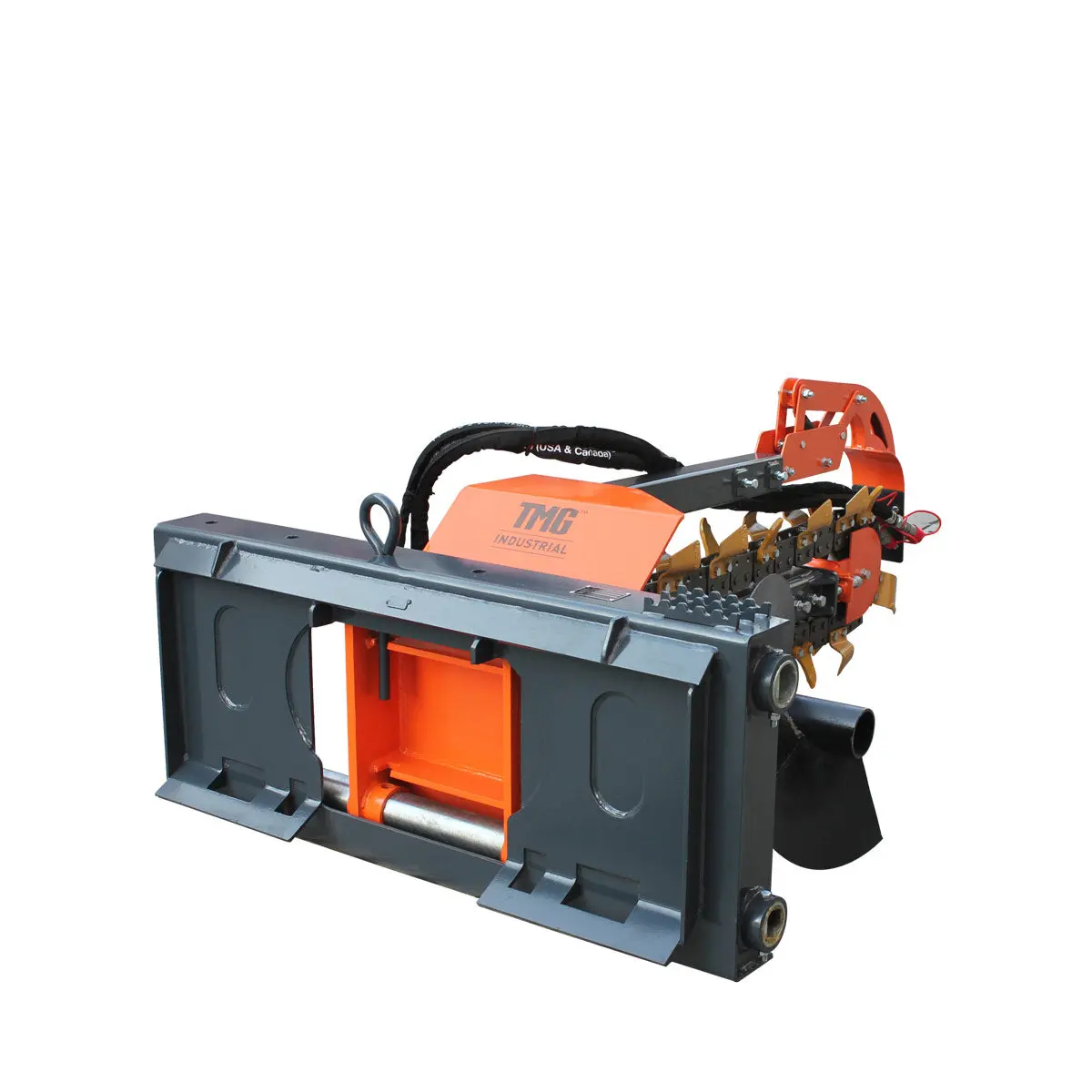 36" Skid Steer Side Shift Trencher, 22" Auger Discharge, Boom & Crumber Assembly, Earth Tungsten Teeth, TMG-SDT36S - Image 4