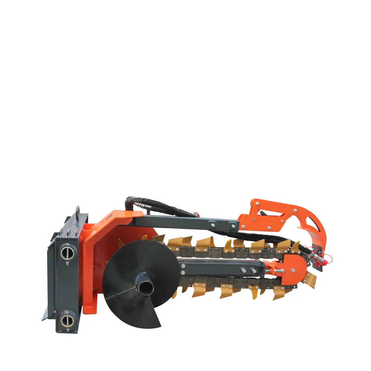 36" Skid Steer Side Shift Trencher, 22" Auger Discharge, Boom & Crumber Assembly, Earth Tungsten Teeth, TMG-SDT36S - Image 5