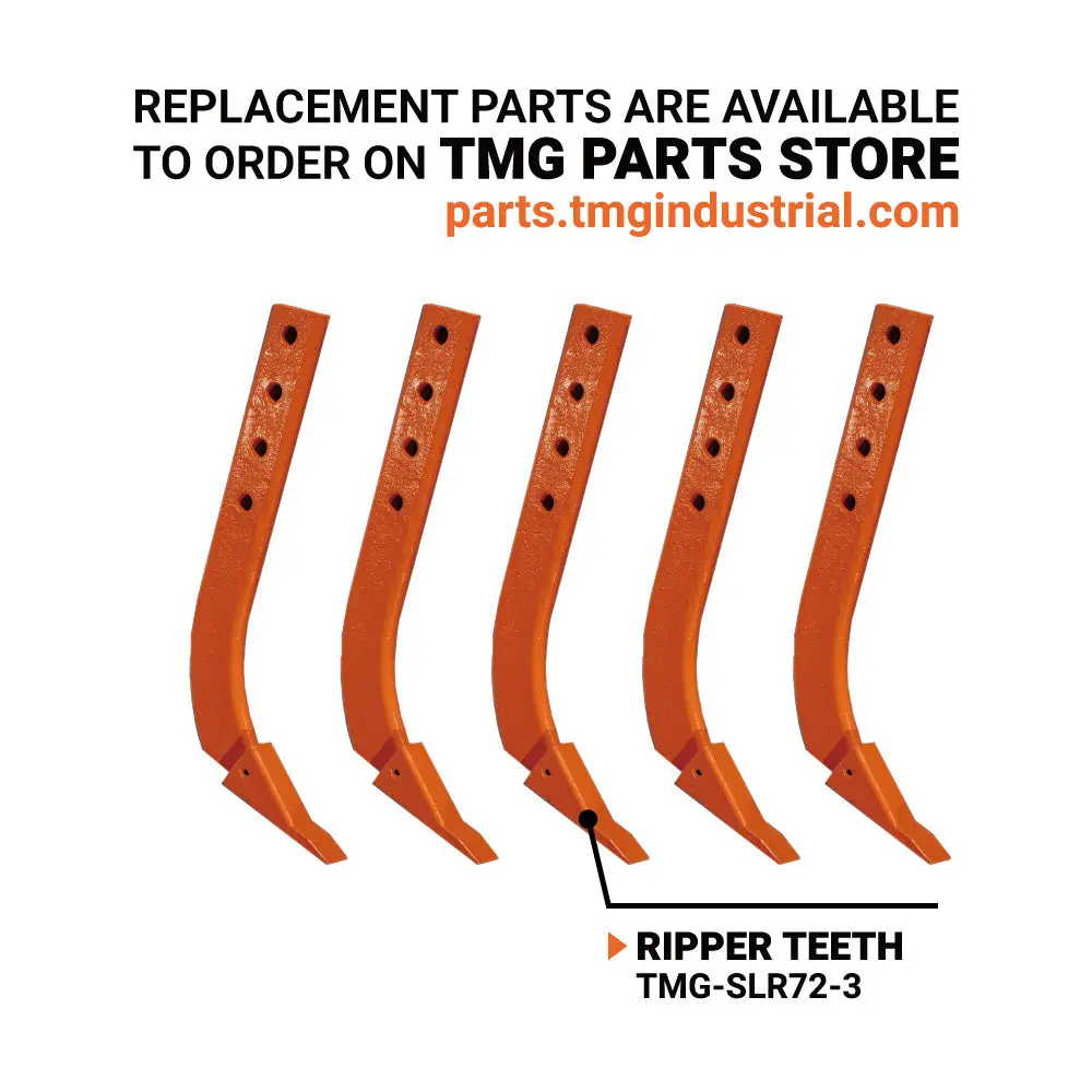 72" Skid Steer Land Ripper w/Rake Comb, Scarifier, Dethatcher, Forward & Reverse, Depth Adjustable Ripping Teeth, TMG-SLR72 - Image 4