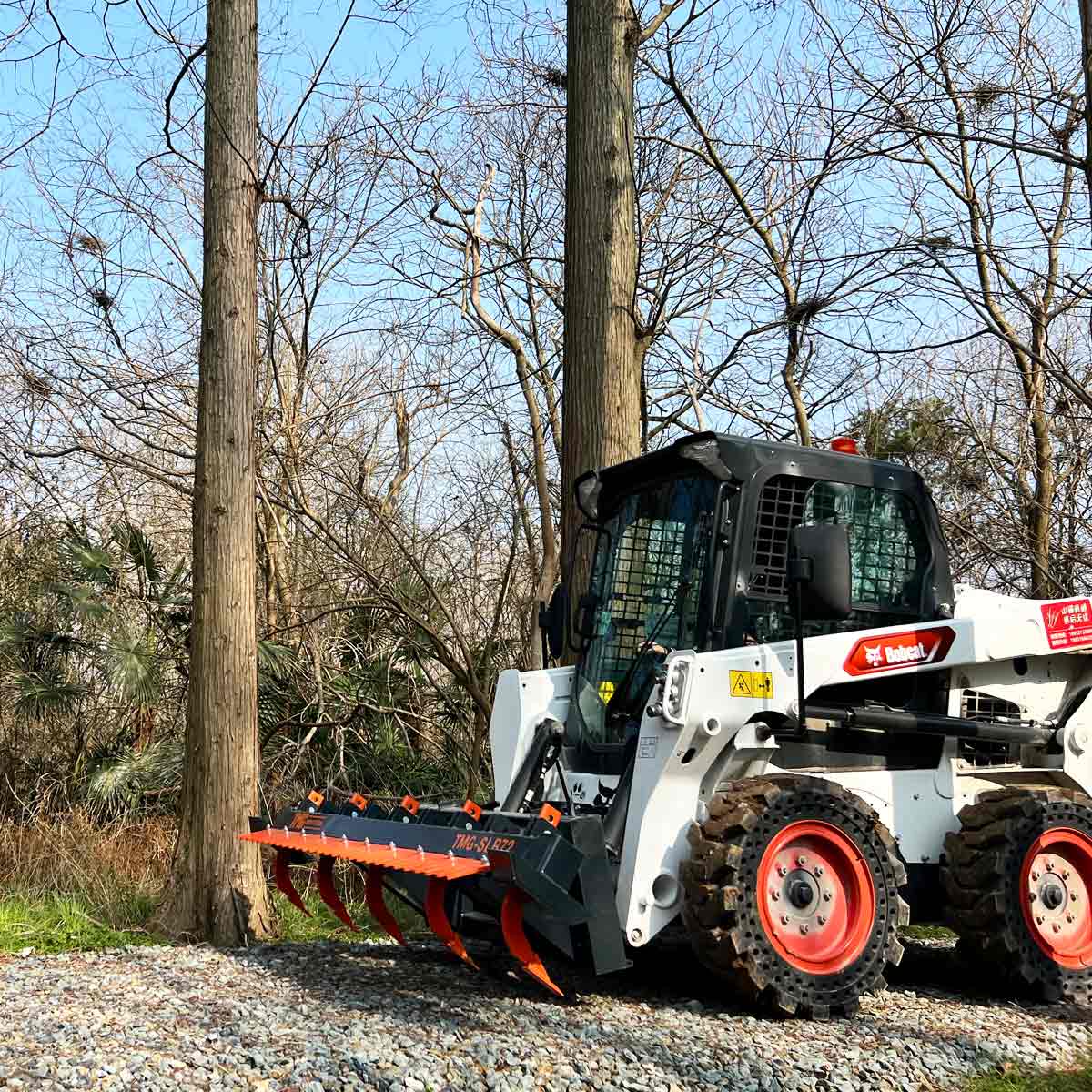 72" Skid Steer Land Ripper w/Rake Comb, Scarifier, Dethatcher, Forward & Reverse, Depth Adjustable Ripping Teeth, TMG-SLR72 - Image 5