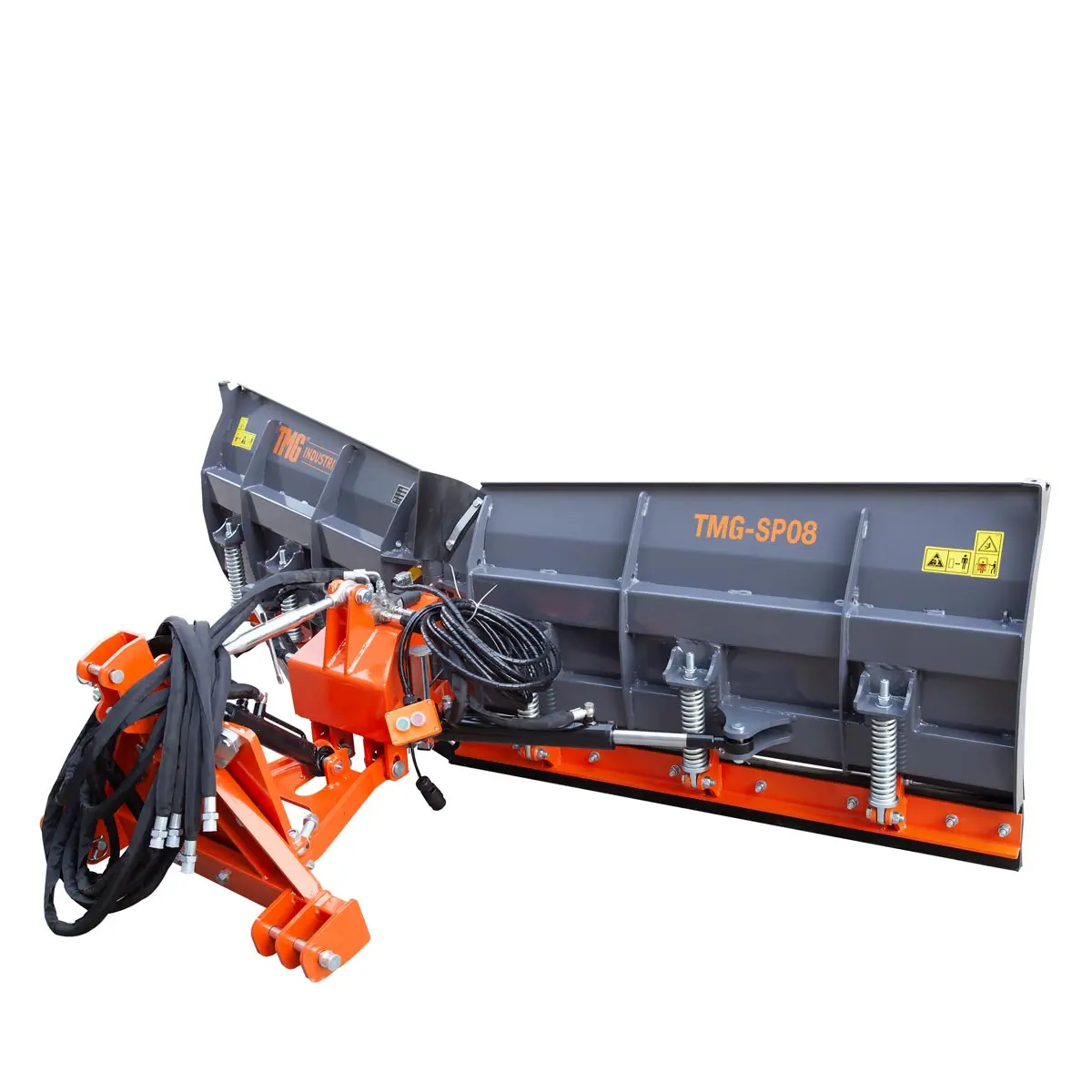 8-½' U/V Angle Blade Snowplow, Reversible Rubber Edges, 6 Positions, Category 1 & 2 Hookups, 3-Point Hitch, 40-90 HP Tractors, TMG-SP08 - Image 6