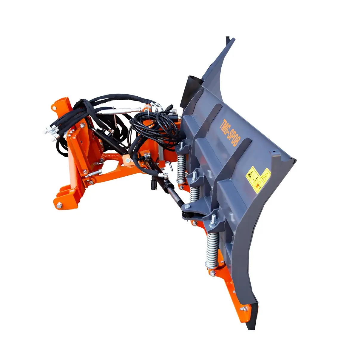 8-½' U/V Angle Blade Snowplow, Reversible Rubber Edges, 6 Positions, Category 1 & 2 Hookups, 3-Point Hitch, 40-90 HP Tractors, TMG-SP08 - Image 7