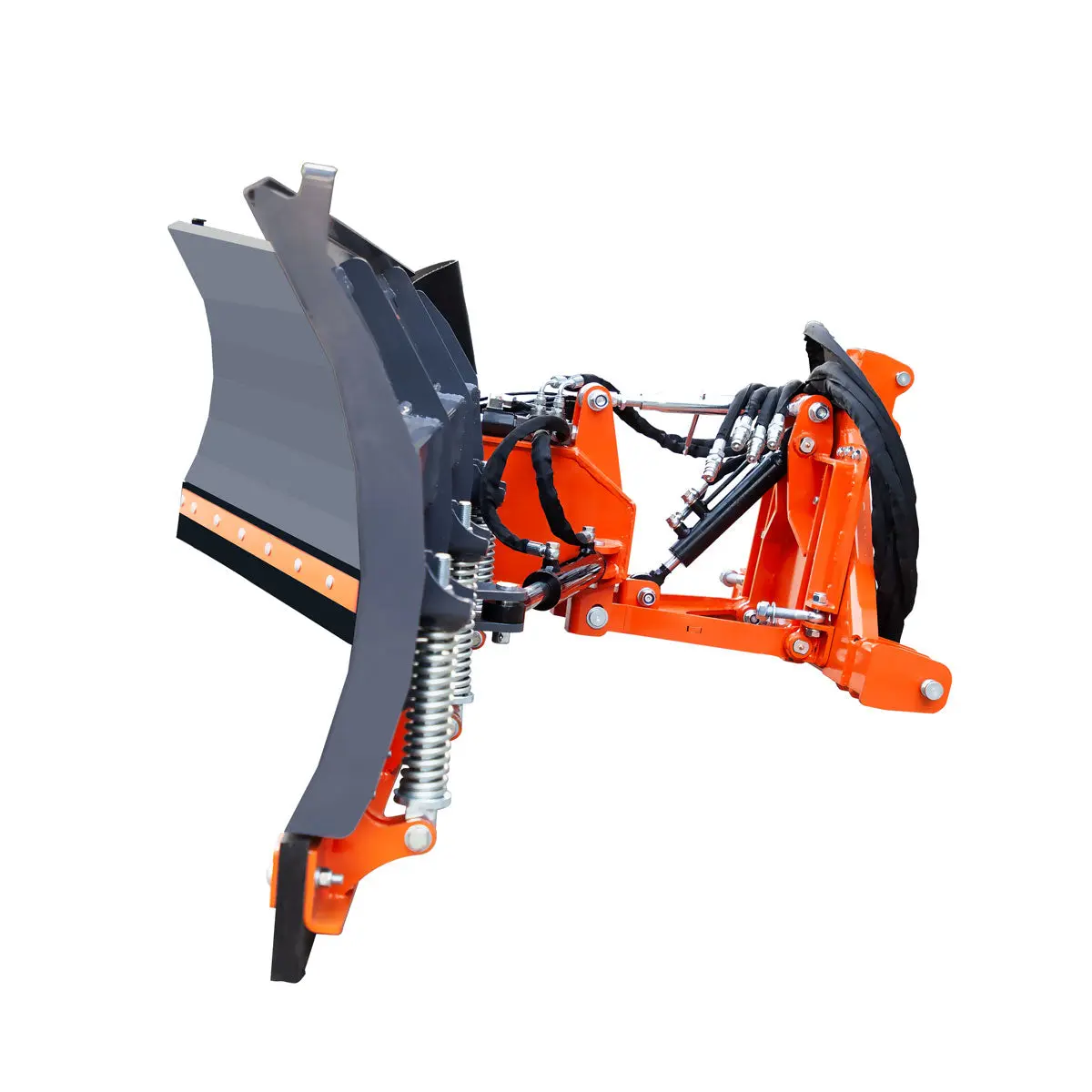 10' U/V Angle Blade Snowplow, Reversible Rubber Edges, 6 Positions, Category 1 & 2 Hookups, 3-Point Hitch, 40-90 HP Tractors, TMG-SP10V - Image 3