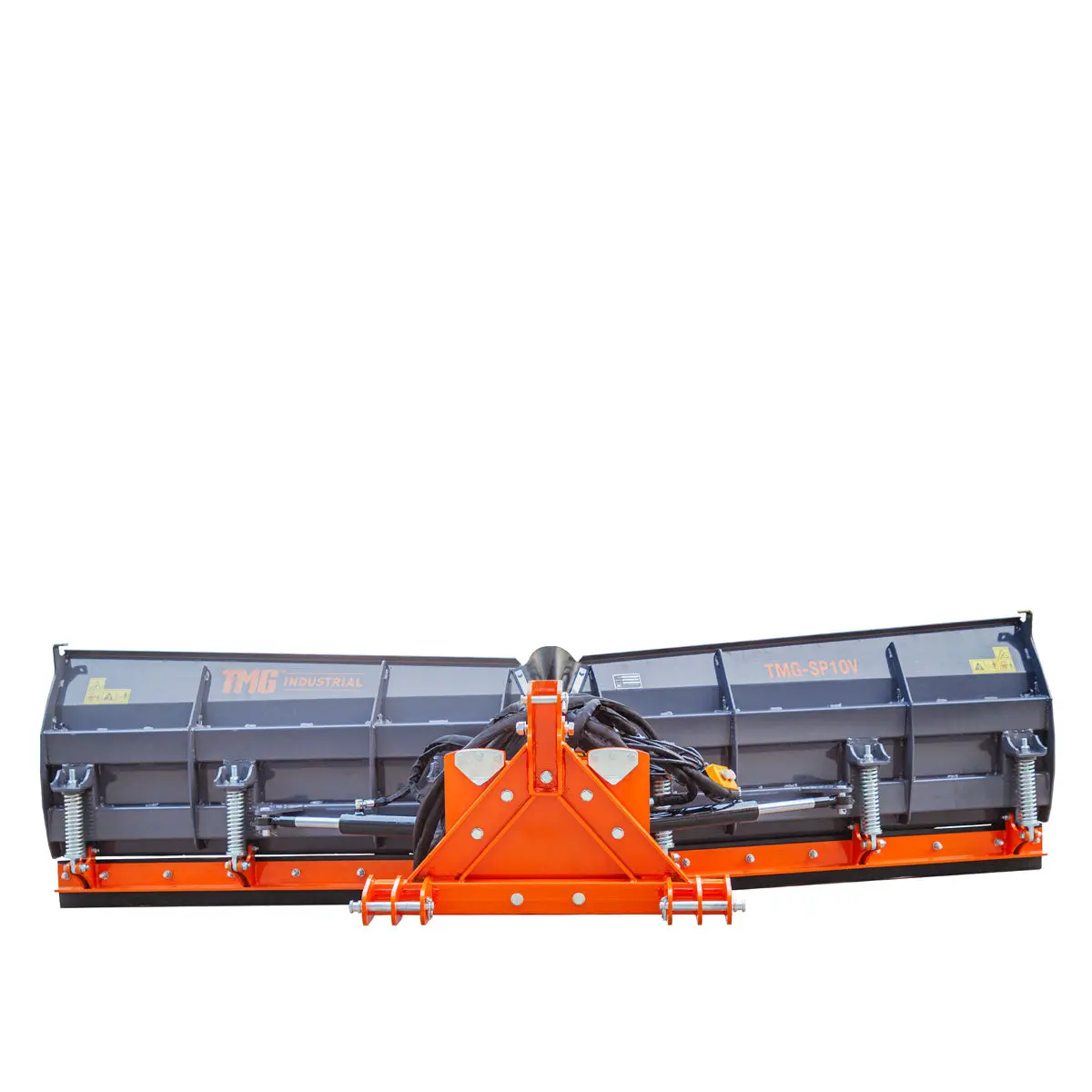 10' U/V Angle Blade Snowplow, Reversible Rubber Edges, 6 Positions, Category 1 & 2 Hookups, 3-Point Hitch, 40-90 HP Tractors, TMG-SP10V - Image 4