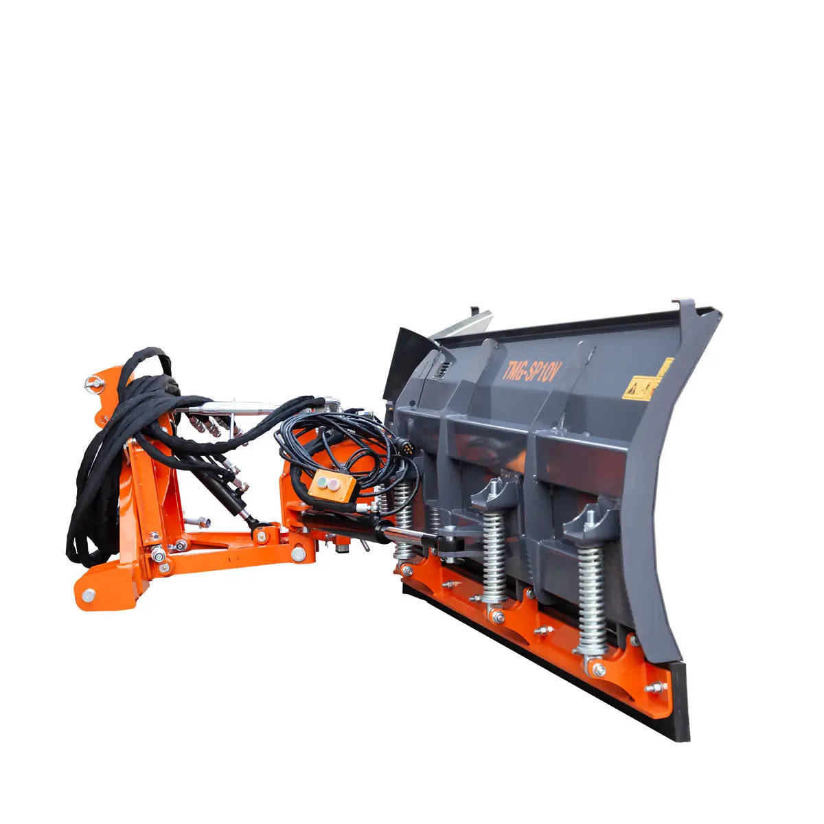 10' U/V Angle Blade Snowplow, Reversible Rubber Edges, 6 Positions, Category 1 & 2 Hookups, 3-Point Hitch, 40-90 HP Tractors, TMG-SP10V - Image 6