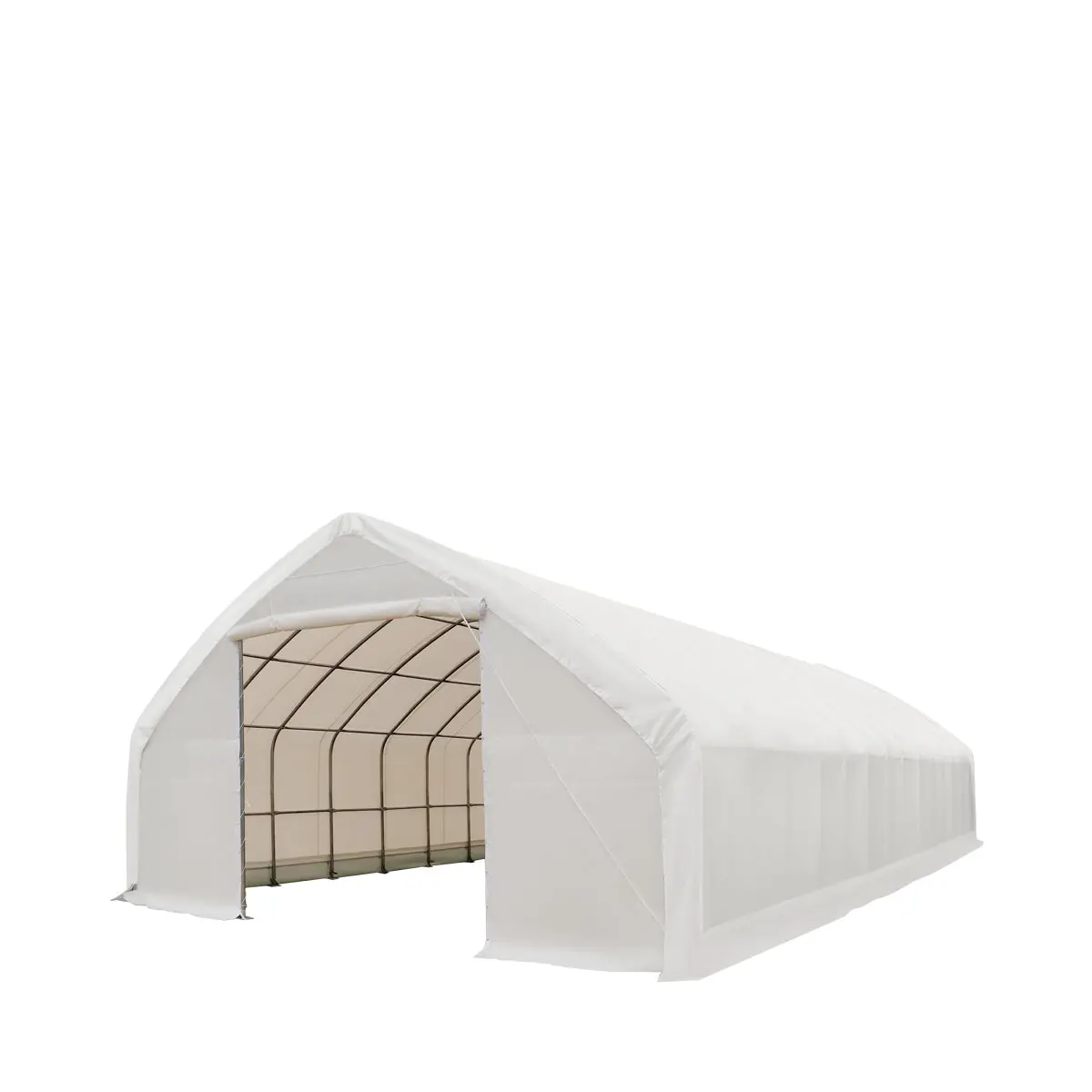 30' x 70' Straight Wall Peak Ceiling Storage Shelter with Heavy Duty 11 oz PE Cover & Drive Through Doors, TMG-ST3070E(Previously ST3070) - Image 5