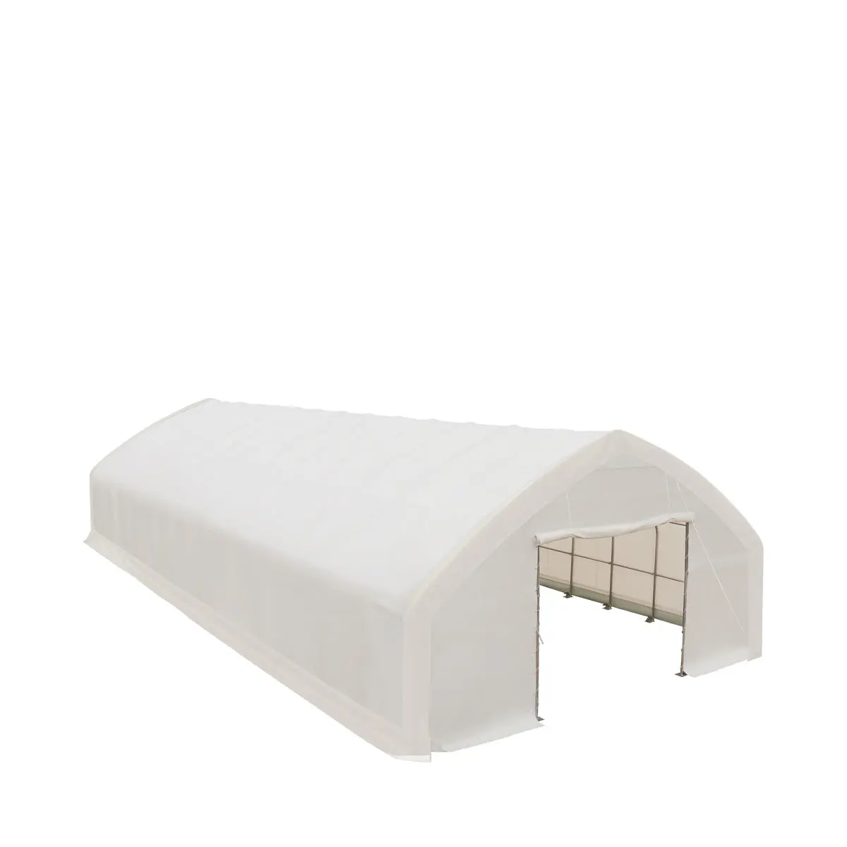 30' x 70' Straight Wall Peak Ceiling Storage Shelter with Heavy Duty 11 oz PE Cover & Drive Through Doors, TMG-ST3070E(Previously ST3070) - Image 6