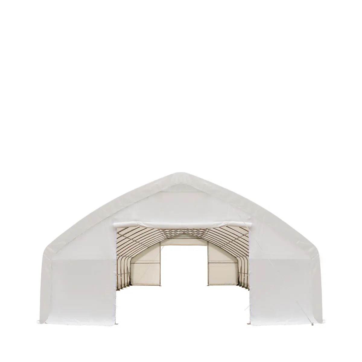 30' x 70' Straight Wall Peak Ceiling Storage Shelter with Heavy Duty 11 oz PE Cover & Drive Through Doors, TMG-ST3070E(Previously ST3070) - Image 7