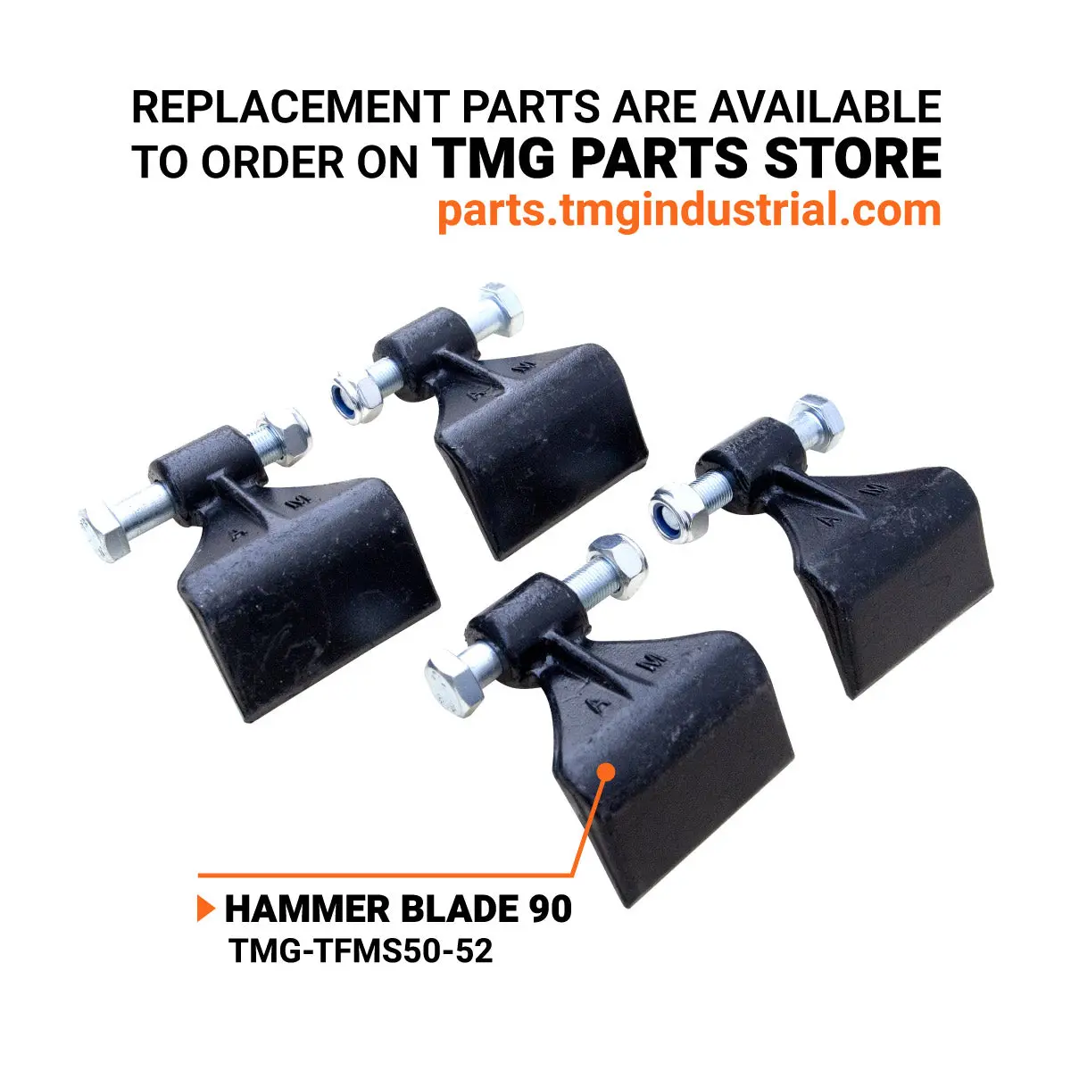 50" Side Shift Offset Flail Mower, 3-Point Hitch, 30-60 HP Tractor, PTO Drive Shaft, TMG-TFMS50 - Image 4