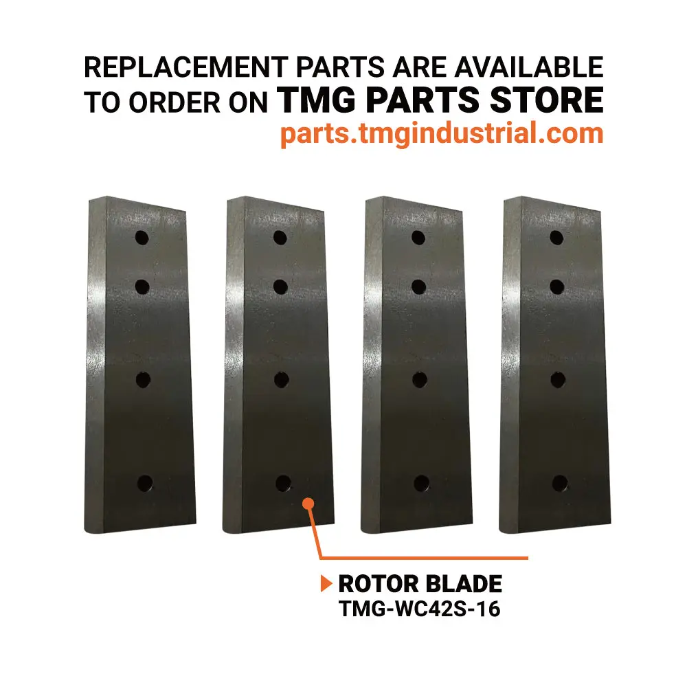 4" Skid Steer Wood Chipper, Gravity-Fed, Universal Skid Steer Mount, TMG-WC42S - Image 4