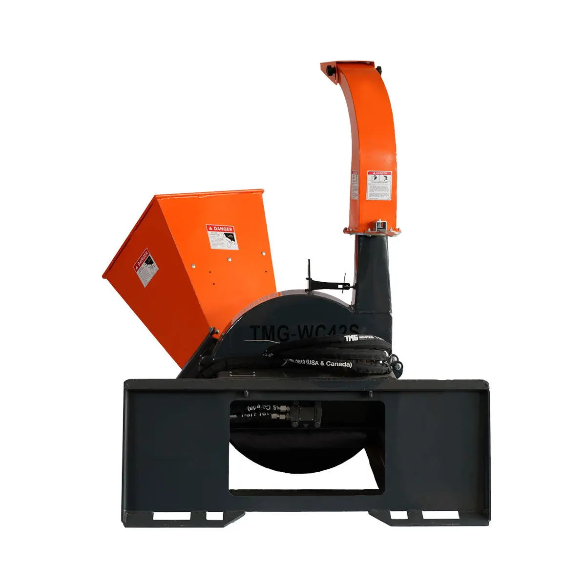 4" Skid Steer Wood Chipper, Gravity-Fed, Universal Skid Steer Mount, TMG-WC42S - Image 8