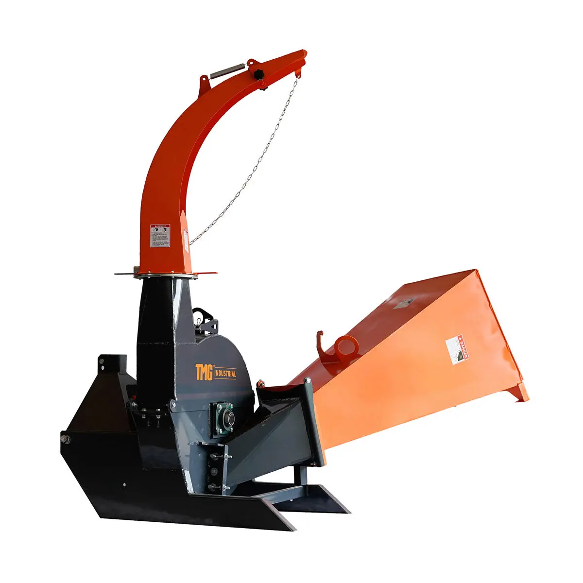 6 Inches PTO Wood Chipper, 6" Chipping Capacity, Category 1 Hookup, 30-75 HP Tractor, PTO Shaft Included, TMG-WC62