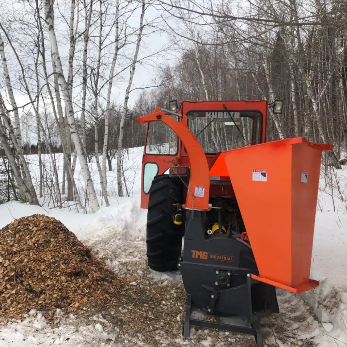 6 Inches PTO Wood Chipper, 6" Chipping Capacity, Category 1 Hookup, 30-75 HP Tractor, PTO Shaft Included, TMG-WC62 - Image 3