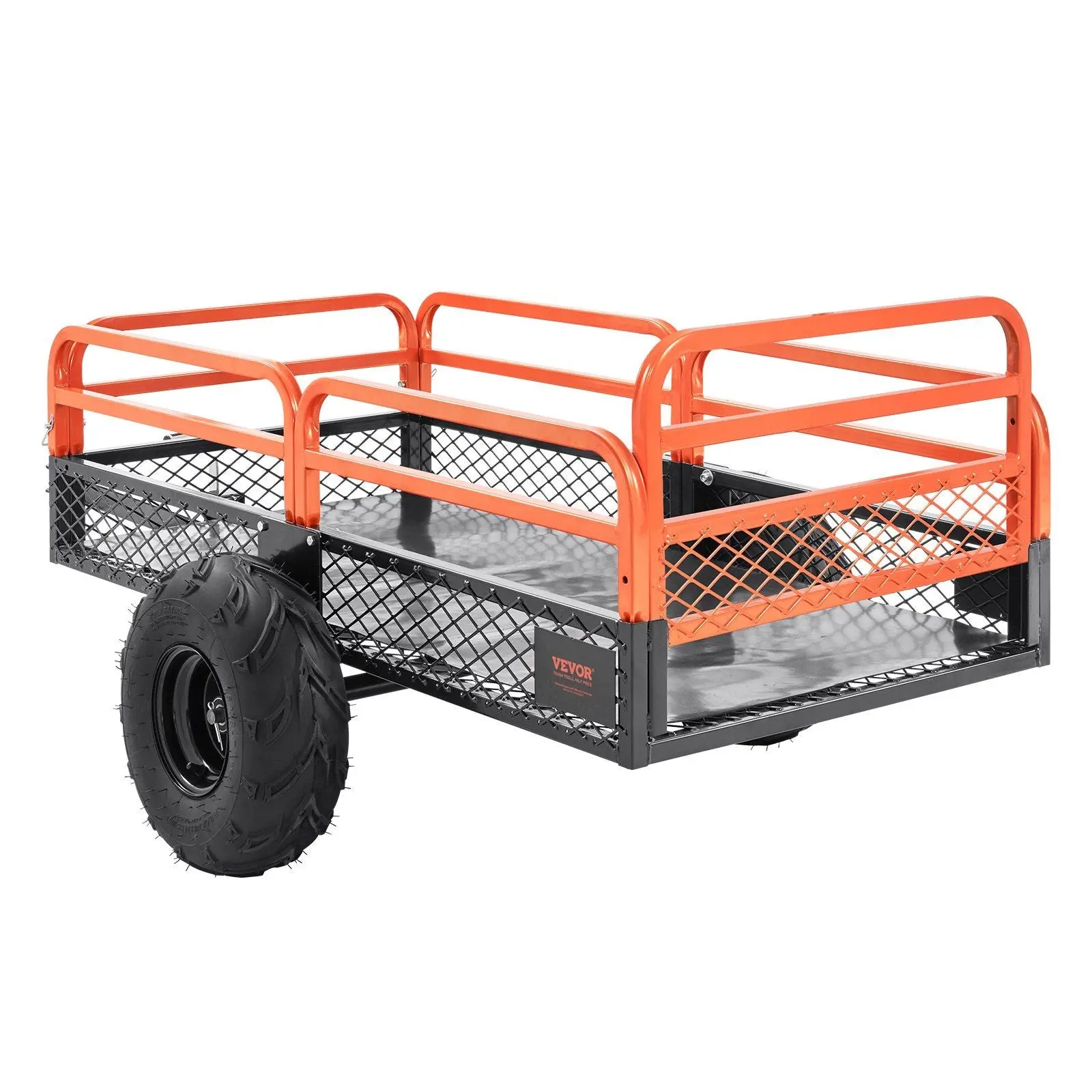1500 lbs Steel Dump Trailer, 15 Cu. Ft Capacity, Removable Sides, Tow Behind for Mowers/Tractors/ATV, DOBA-DT1500 - Image 3