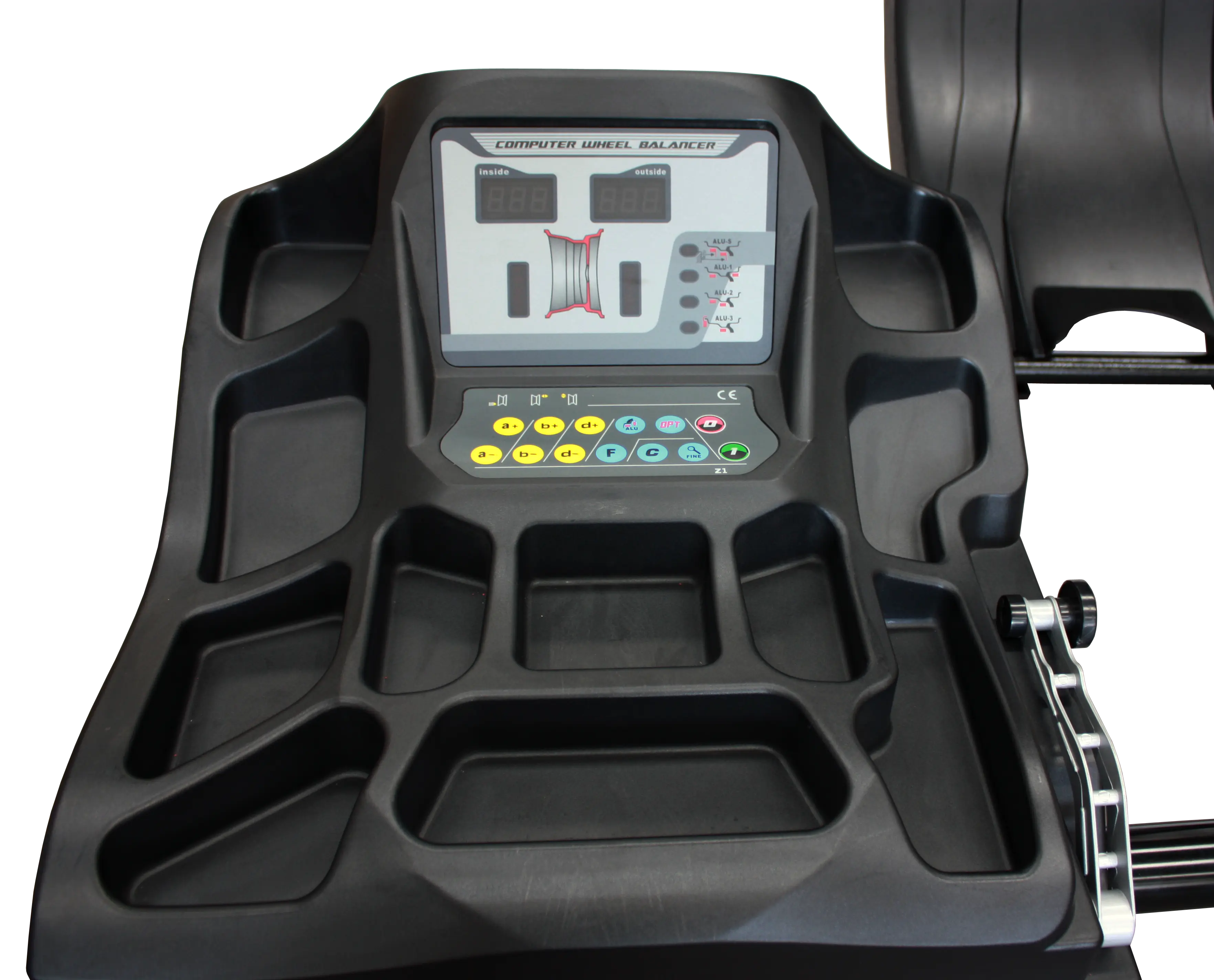 Self-Calibrating Wheel Balancer with Protection Hood, 10"-24" Rim Diameter, Computerized, +/- 1 g of Accuracy, ALU Balancing Modes, TMG-WB24H - Image 4